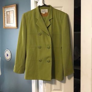 Two piece double breast jacket and skirt